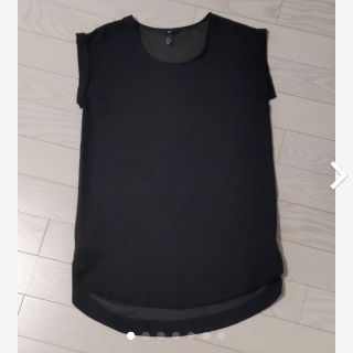 エイチアンドエム(H&M)のH&M 新品 チュニック ワンピース カットソー 黒 ブラック フレンチスリーブ(チュニック)