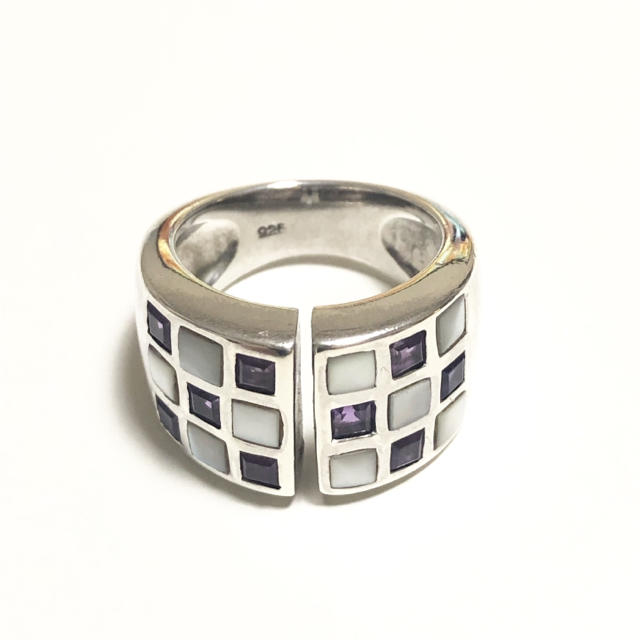 シルバー925  アメジスト シェル リング レディースのアクセサリー(リング(指輪))の商品写真