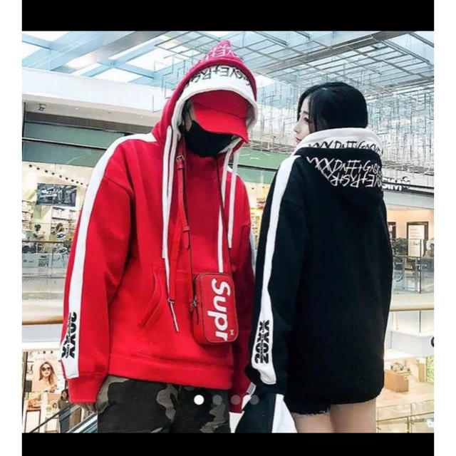 Supreme(シュプリーム)の男女兼用 XXL 2色 裏起毛 Wフード & Wポケット パーカー アメカジ  メンズのトップス(パーカー)の商品写真