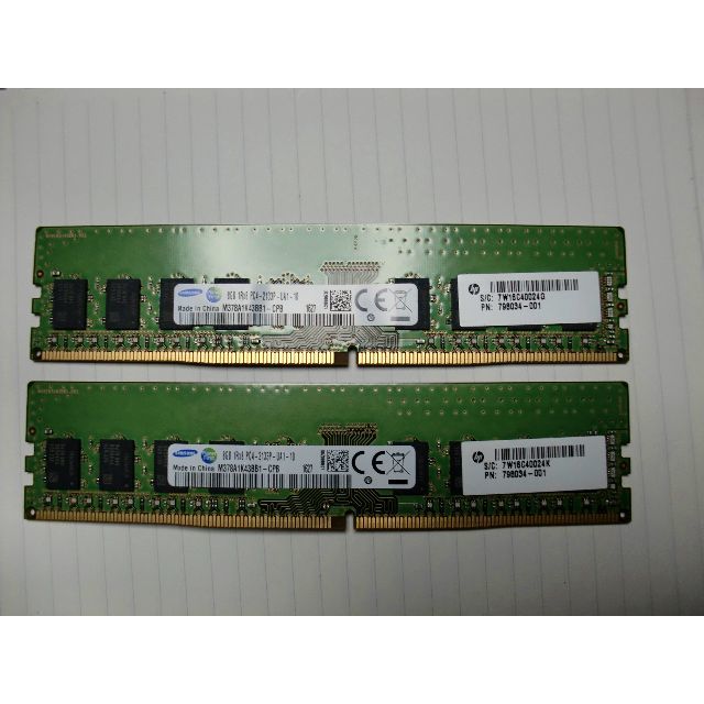 SAMSUNG(サムスン)のサムスン DDR4 2133 (PC4 17000) 8GB×2 16GB スマホ/家電/カメラのPC/タブレット(PCパーツ)の商品写真