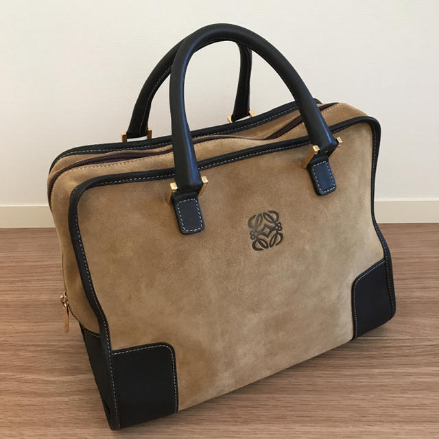 良品 ロエベ  LOEWE アマソナ32 ハンドバッグ  スエード