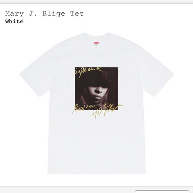 supreme Mary.J.blige tee white