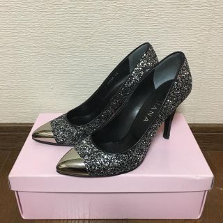 ダイアナ(DIANA)のDIANA ダイアナ パンプス グリッター シルバー24cm(ハイヒール/パンプス)