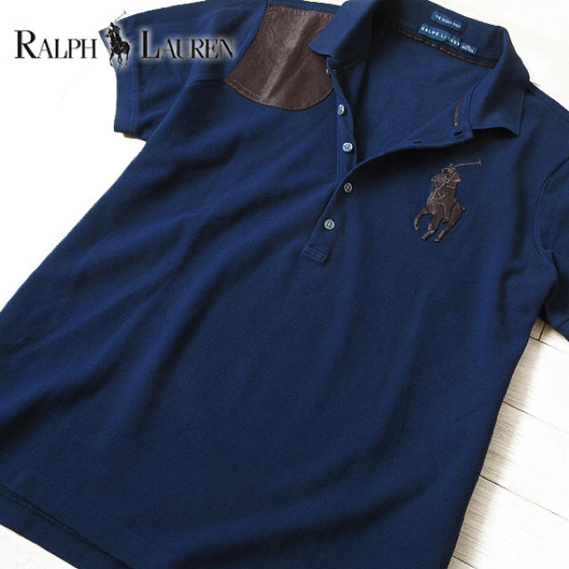 Ralph Lauren(ラルフローレン)の美品 XL ラルフローレン レディース ビッグポニーポロシャツ ネイビー レディースのトップス(ポロシャツ)の商品写真