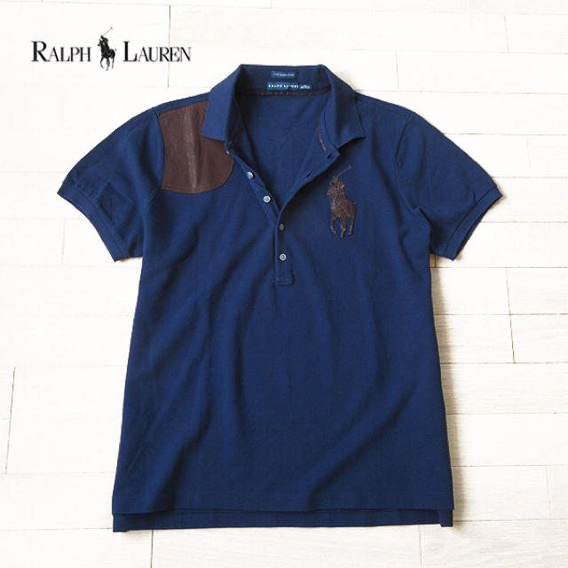 Ralph Lauren(ラルフローレン)の美品 XL ラルフローレン レディース ビッグポニーポロシャツ ネイビー レディースのトップス(ポロシャツ)の商品写真