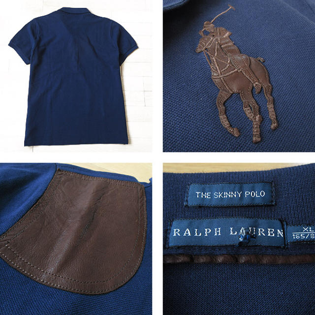 Ralph Lauren(ラルフローレン)の美品 XL ラルフローレン レディース ビッグポニーポロシャツ ネイビー レディースのトップス(ポロシャツ)の商品写真
