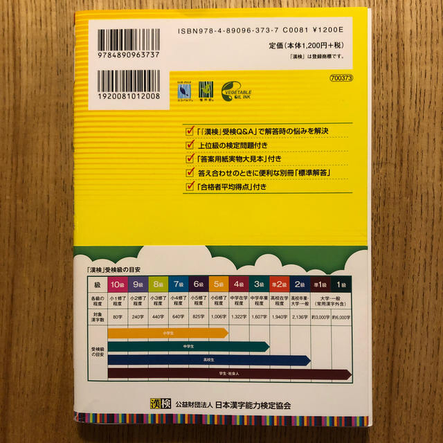 漢検　2級　過去問題集　平成30年度版 エンタメ/ホビーの本(語学/参考書)の商品写真