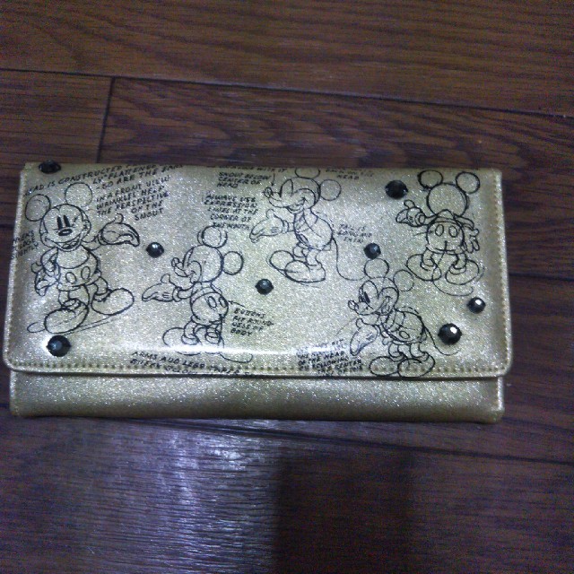 Disney(ディズニー)のあたみ様専用。ミッキーの長財布　ゴールド レディースのファッション小物(財布)の商品写真