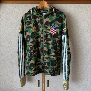 アベイシングエイプ(A BATHING APE)のA Bathing Ape × adidas shark boodie O(パーカー)