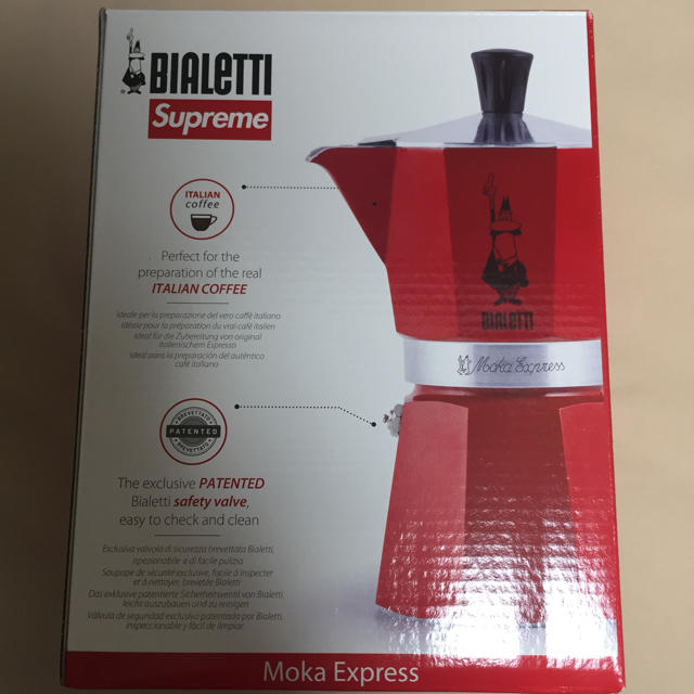 Supreme(シュプリーム)の送料込 Supreme Bialetti Moka Express レッド インテリア/住まい/日用品の日用品/生活雑貨/旅行(その他)の商品写真