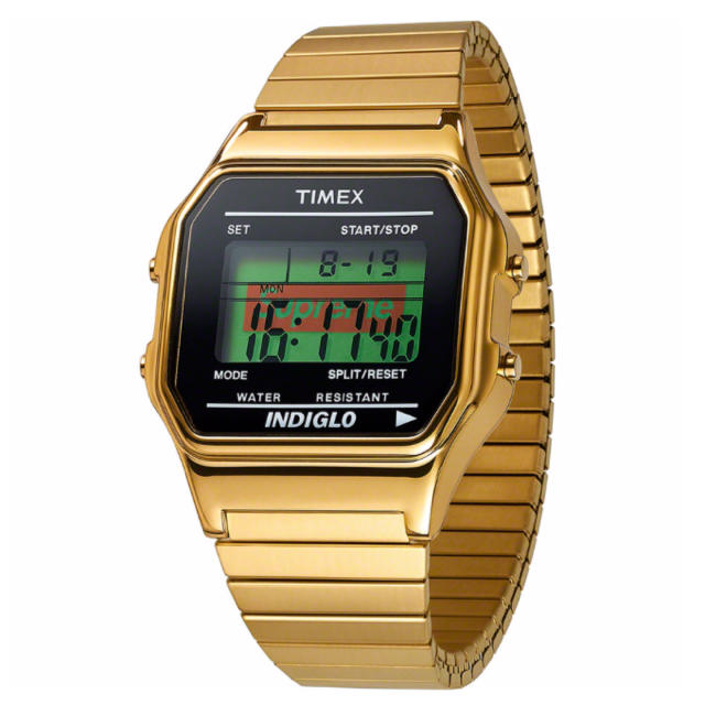 Supreme Timex Digital Watch Gold