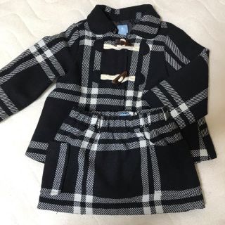 ギャップキッズ(GAP Kids)のgap  ダッフルコート チェック スカート セット18m〜24m 90(コート)