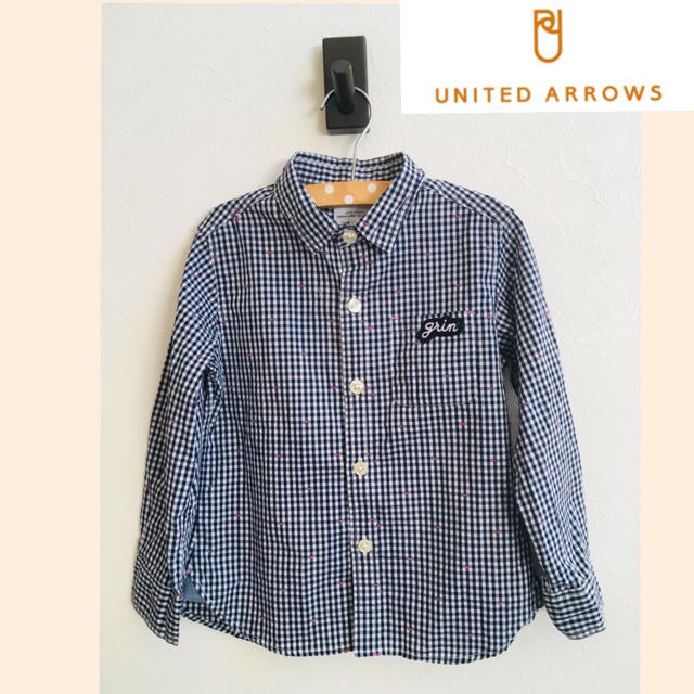 UNITED ARROWS green label relaxing(ユナイテッドアローズグリーンレーベルリラクシング)の美品【ユナイテッドアローズ】 115cmギンガムチェックシャツ キッズ/ベビー/マタニティのキッズ服男の子用(90cm~)(ジャケット/上着)の商品写真