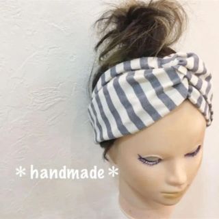 ＊handmade＊即購入OK☆大人用クロスターバン ヘアバンド  ターバン(ヘアバンド)