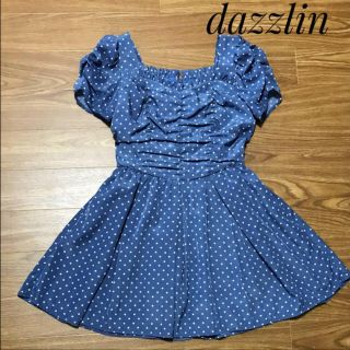 ダズリン(dazzlin)のdazzlin  ワンピース ミニワンピ 水玉 ドット シャーリングワンピース(ミニワンピース)