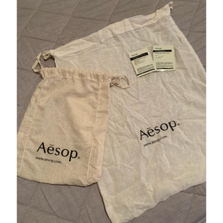 イソップ(Aesop)の【未使用】Aesop 袋×2（大小サイズ）サンプル2個付き(ショップ袋)