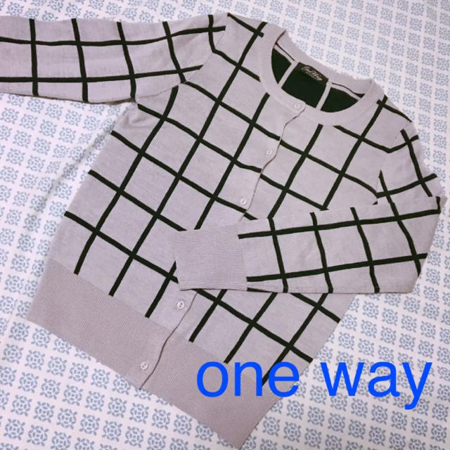 one*way(ワンウェイ)のブロックチェックカーディガン(one way) レディースのトップス(カーディガン)の商品写真