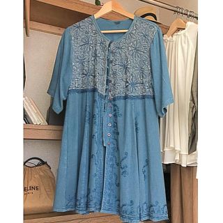 フラワー(flower)のvintage  india  rayon one piece(ミニワンピース)