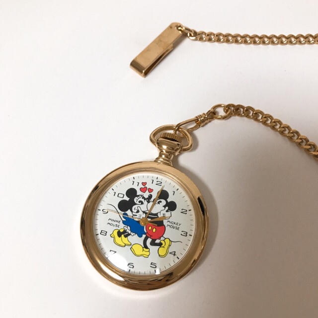 Disney(ディズニー)の限定コレクション●ミッキー&ミニー クオーツ懐中時計 シリアルナンバー付 レディースのファッション小物(腕時計)の商品写真