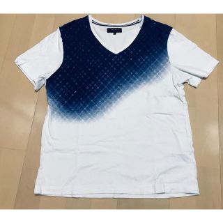 タカキュー(TAKA-Q)のタカキュー 半袖 Tシャツ ブルー ホワイト Lサイズ(Tシャツ/カットソー(半袖/袖なし))