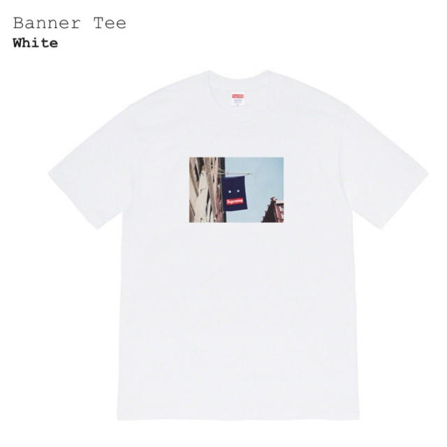 19AW Supreme Banner Tee 白 XL 新品未使用