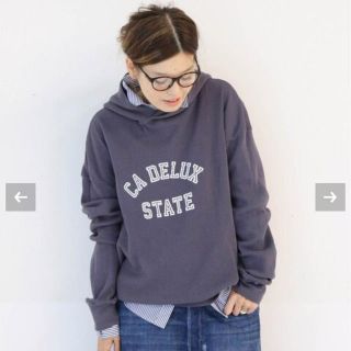 ドゥーズィエムクラス(DEUXIEME CLASSE)の新品●CALUX HOODIE DELUXE●ネイビー●(パーカー)