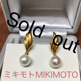 MIKIMOTO - ミキモト 本物 Ｋ18 本真珠 イヤリング JAL購入安の通販 ...