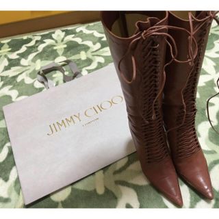 ジミーチュウ(JIMMY CHOO)のジミーチュウ♡編上げロングブーツ (ブーツ)