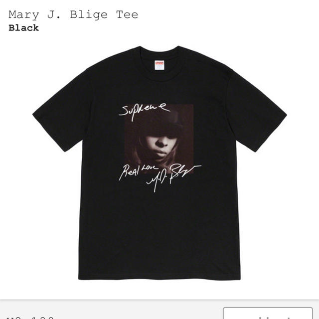 Supreme(シュプリーム)のsupreme Mary J, Blige Tee Black S メンズのトップス(Tシャツ/カットソー(半袖/袖なし))の商品写真