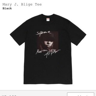 シュプリーム(Supreme)のsupreme Mary J, Blige Tee Black S(Tシャツ/カットソー(半袖/袖なし))