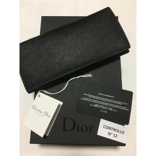 ディオールオム(DIOR HOMME)のDior Homme 長財布 モノグラム レザー ブラック(長財布)