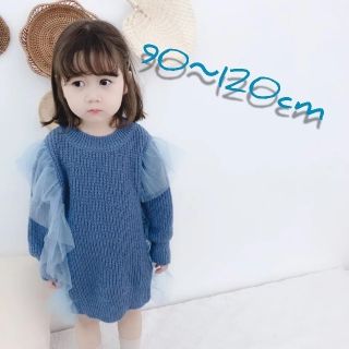 ザラキッズ(ZARA KIDS)の【秋・冬】新作⋈フリルニットワンピ 韓国子供服(ワンピース)