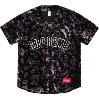 シュプリーム(Supreme)のSupreme Floral Velour Baseball Jersey S(ジャージ)