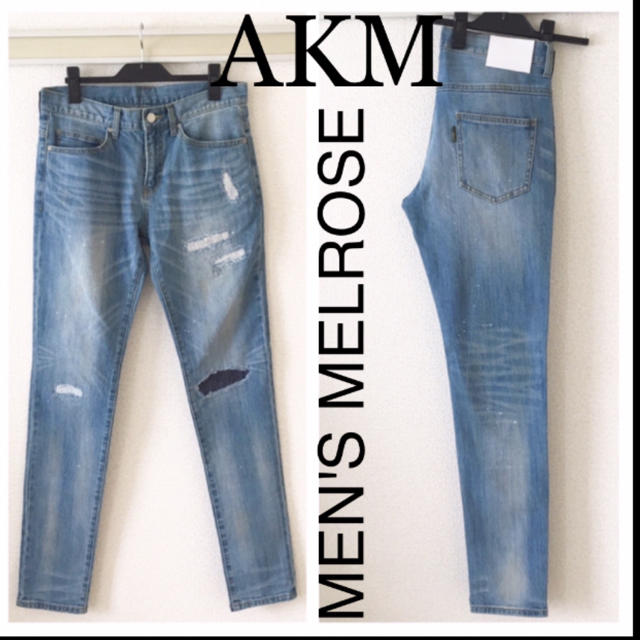 ◆AKM × MEN'SMELROSE◆ストレッチ デニム パンツ リメイク S
