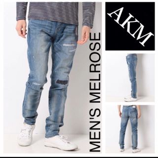 エイケイエム(AKM)の◆AKM × MEN'SMELROSE◆ストレッチ デニム パンツ リメイク S(デニム/ジーンズ)