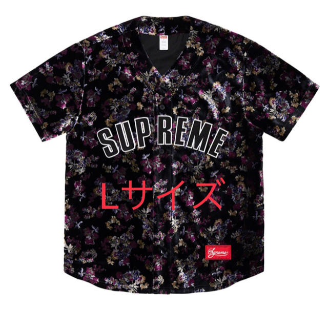 Supreme(シュプリーム)のSupreme Floral Velour Baseball Jersey L メンズのトップス(シャツ)の商品写真
