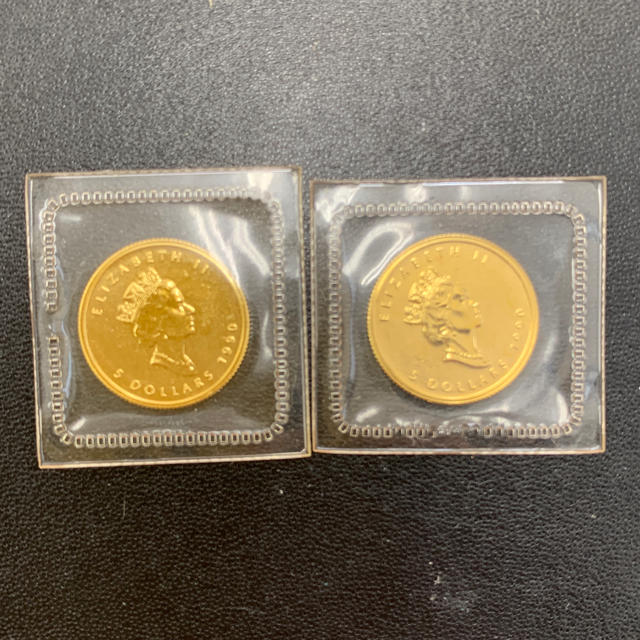 メープルリーフ金貨 2枚セット貨幣