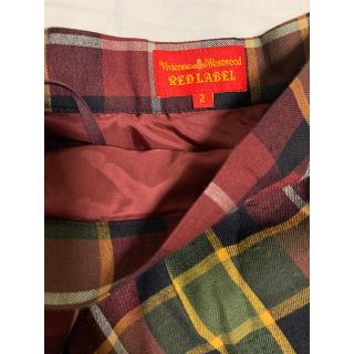 ヴィヴィアンウエストウッド(Vivienne Westwood)のviviennewestwood チェックスカート(ひざ丈スカート)