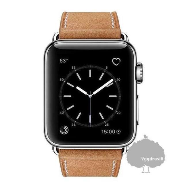 Apple Watch(アップルウォッチ)の新品 Apple Watch 専用 42mm/44mm 交換用 茶 腕時計 メンズの時計(レザーベルト)の商品写真