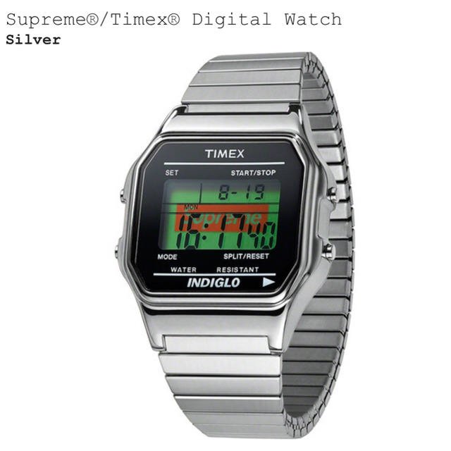 【確実正規品】19FW Supreme Timex Digital Watch