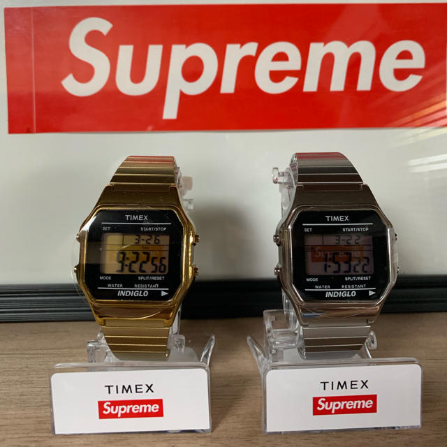 メンズsupreme x TIMEX デジタル時計