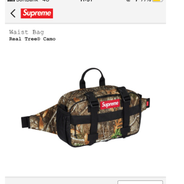 Supreme(シュプリーム)の落ち葉 カモ❗️Supreme ウエストバッグ 立ち上げ メンズのバッグ(ウエストポーチ)の商品写真