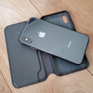 アイフォーン(iPhone)のSIMフリー iPhone XS 64GB スペースグレー 美品(スマートフォン本体)