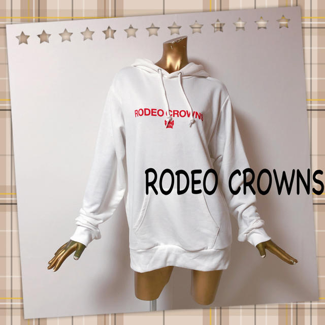 RODEO CROWNS WIDE BOWL(ロデオクラウンズワイドボウル)の新品 ★ RCWB ★ ロゴ プリント ロング BIG パーカー チュニック レディースのトップス(パーカー)の商品写真