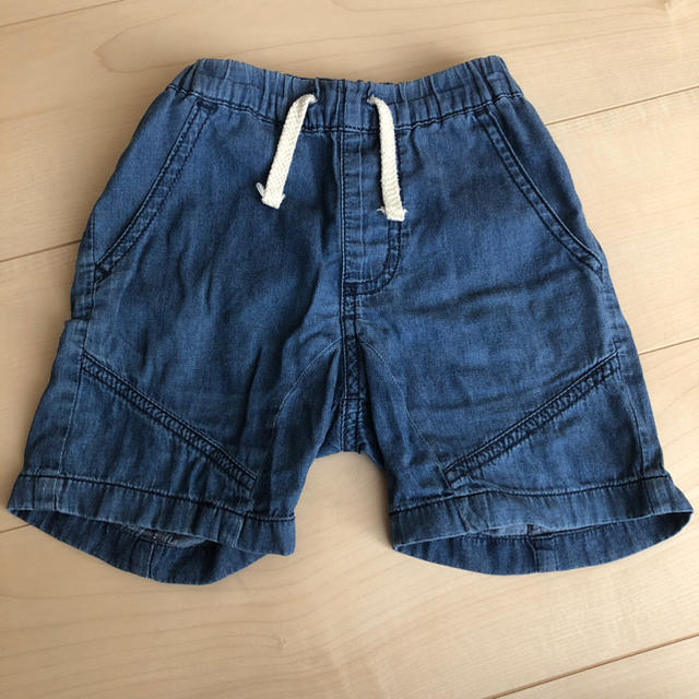 Branshes(ブランシェス)のデニム風ハーフパンツ 100cm キッズ/ベビー/マタニティのキッズ服男の子用(90cm~)(その他)の商品写真