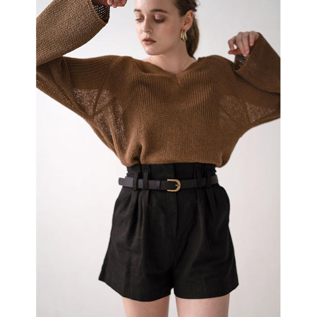 Ameri VINTAGE(アメリヴィンテージ)のACYM High waist belt ショートパンツ レディースのパンツ(ショートパンツ)の商品写真