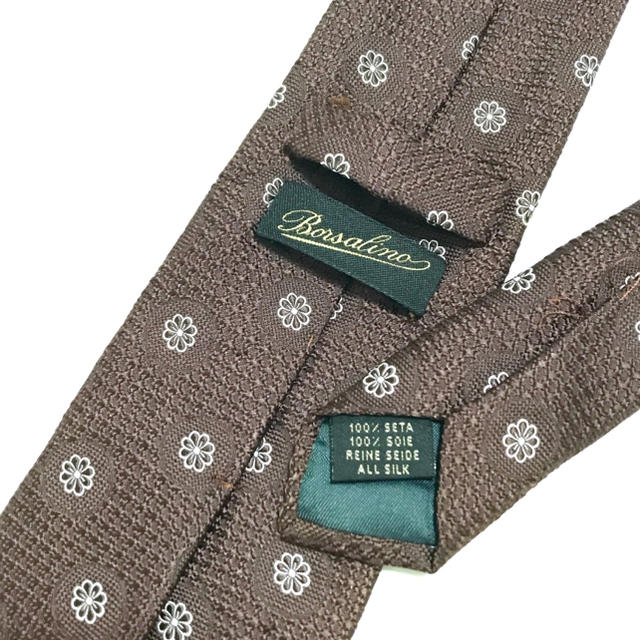 Borsalino(ボルサリーノ)の定1万美品 ボルサリーノ 花柄小紋シルクネクタイ イタリア製 メンズのファッション小物(ネクタイ)の商品写真