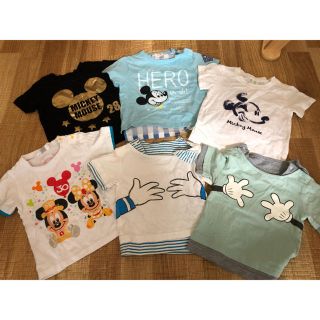 ディズニー(Disney)の【90サイズ】まとめ売り Disney ミッキー ドナルド Tシャツセット(Tシャツ/カットソー)