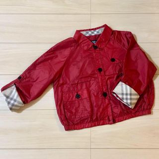 バーバリー(BURBERRY)の【美品】BURBERRY LONDON ウィンド ブレーカー 赤 130Ａ(ジャケット/上着)