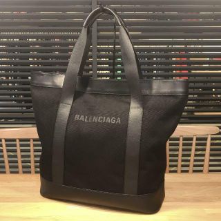 バレンシアガ(Balenciaga)の美品 バレンシアガ ネイビートート ラージ ブラック ネイビーカバ L 黒(トートバッグ)